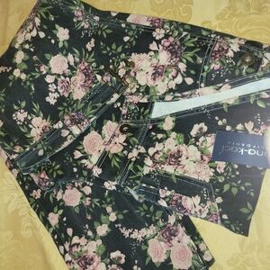 Floral Print Jeans